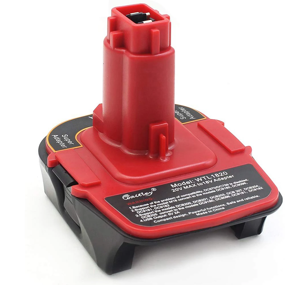 For DCA1820 20V 18V Usb Adapter Work With Dewalt Max Xr Dcb200 Dcb201 Dcb203 Dcb203Bt Dcb204 Dcb205 Dcb206 Compact Batteries