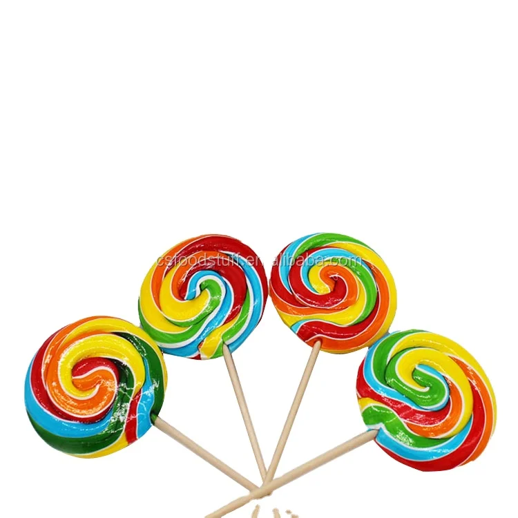 
Twist Swirl Lollipops Multicolor Rainbow Sweets Lollipop 