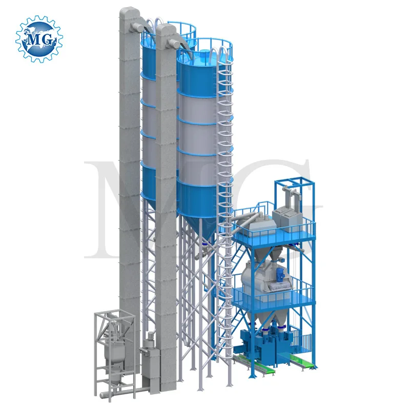 Factory Dry Mix Powder Mortar Manufacturing Plant Wall Putty Mixer Cement Sand Gypsum Plaster Tile Adhesive Mixing Machine