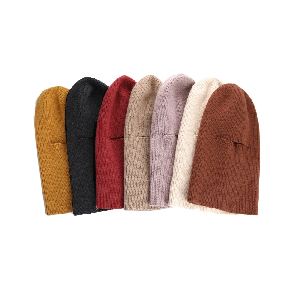 Winter Warm Fashion Knitted Single Hole Ski Mask Embroidered Design Custom Balaclava Full Ski Unisex high quality Hot Mask