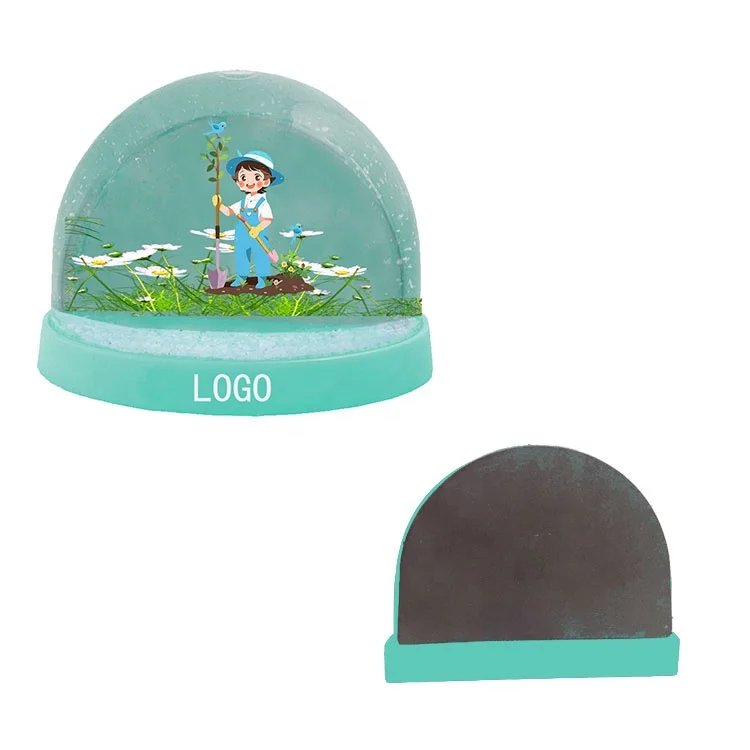 Небольшой размер под заказ куполообразный акриловый магнит для фото снежный шар высокого качества в традиционном стиле украшения дома