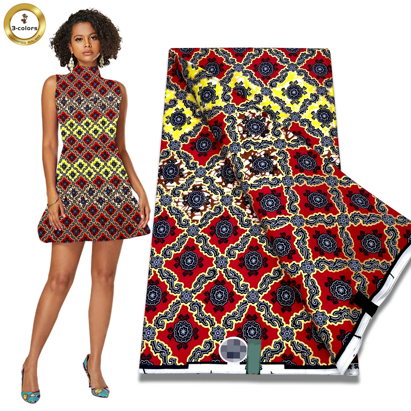 100% Cotton African Wax Prints Fabric Ankara Wax High Quality With Good Price