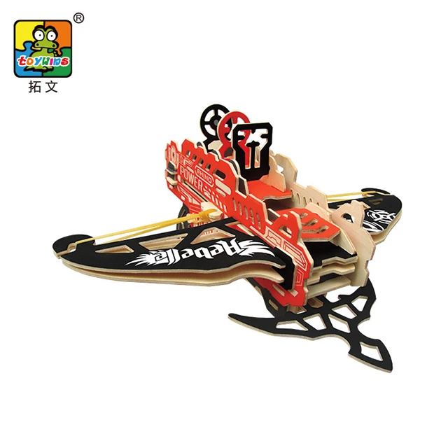 Wooden Rubber Band Gun Wooden Crossbow Kit Wooden Puzzle Gun for Target Practice STEM Educational Toy Crossbow Puzzle DIY