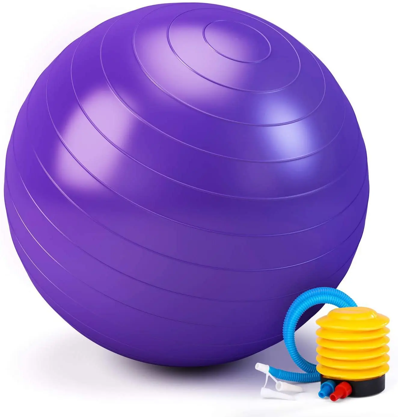 Exercise Yoga Ball Fitness Custom Logo with Pump Pilates Balance Trainer Yoga Gym Ball 55cm 65cm 75cm