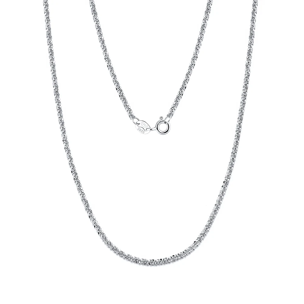 RINNTIN SC57 New Design 1.8mm Solid 925 Sterling Silver Italian Handmade Starlight Chain Necklace