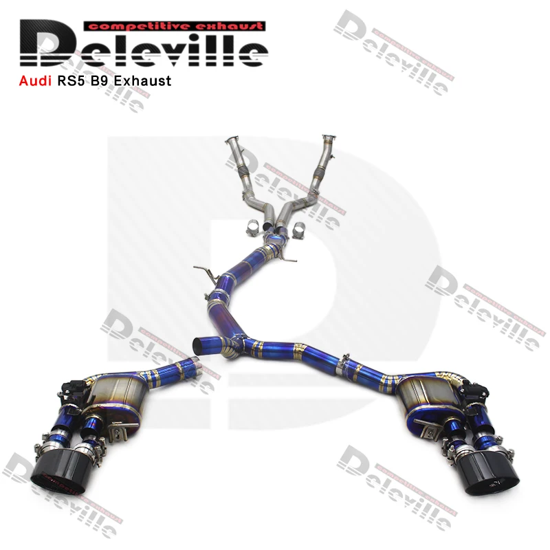 Catback  Exhaust With Valved For Audi RS4/RS5 B9/B9.5 2.9T 2017-2023 Exhaust Titanium Pipe Muffler  Exhaust System