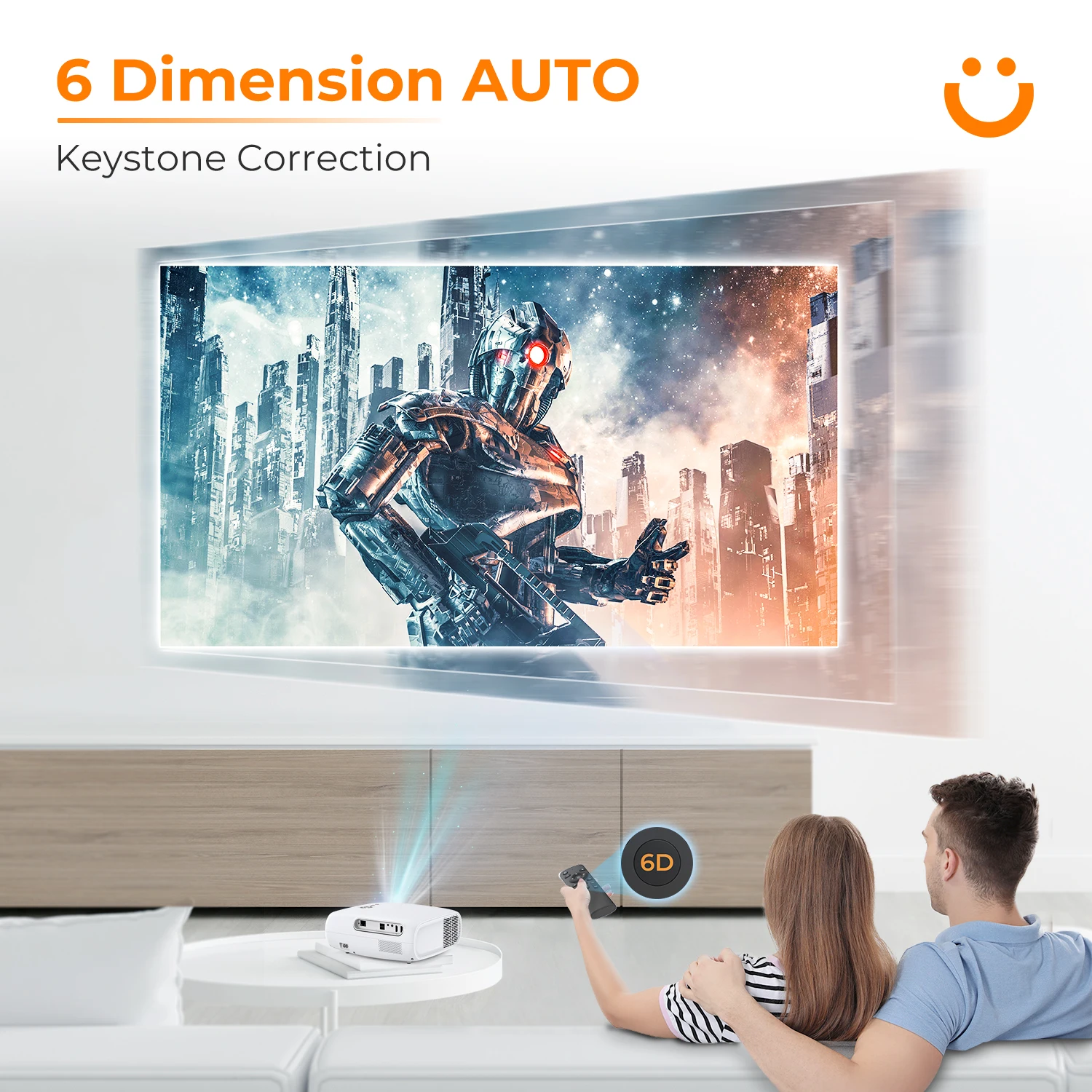  Yaber Pro V7 светодиодный проектор Родной 1920*1080P Поддержка 4K проекторов на базе Android Wi-Fi авто 6 размер коррекция трапецеидальных искажений проекторами