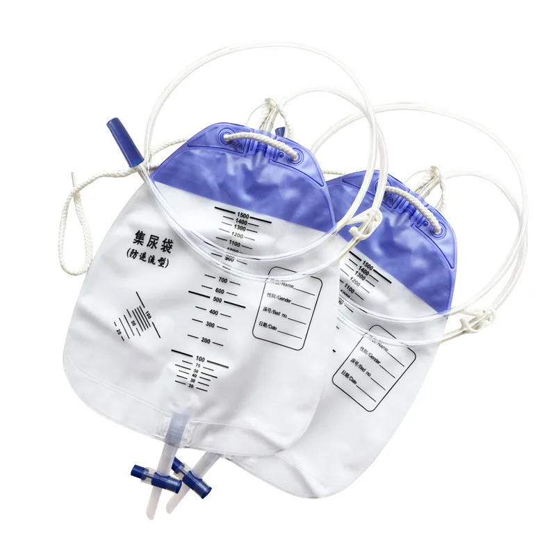 Urinary Drain Drainage  Bag  Urine Collection Bag with Anti-Reflux Chamber Medical Drain Bags Drainage Tub1500 mL