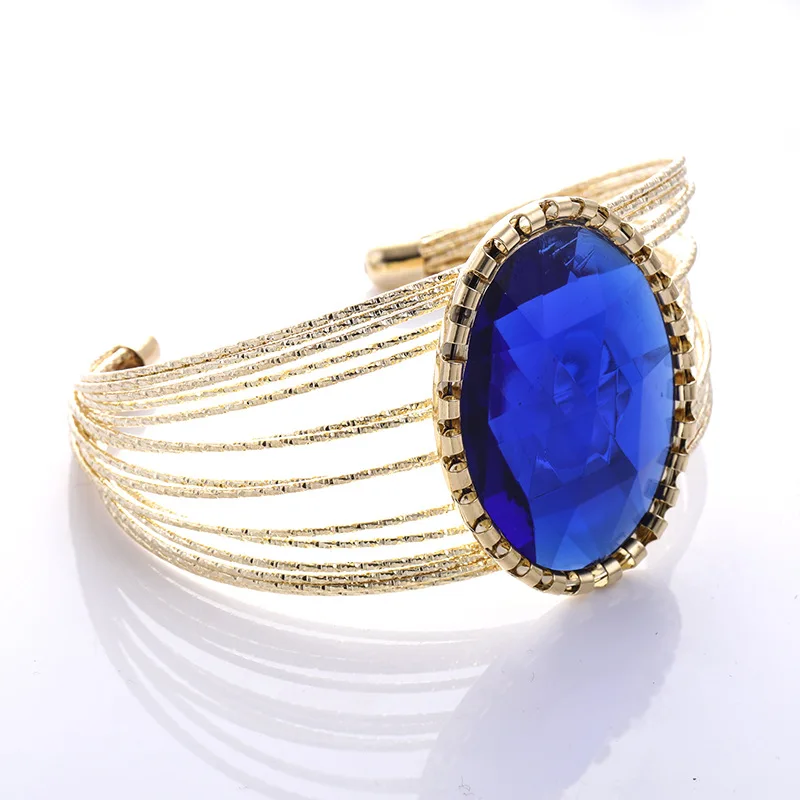 
Wholesale hot style exaggerated large glass crystal bracelets for women jewelry 