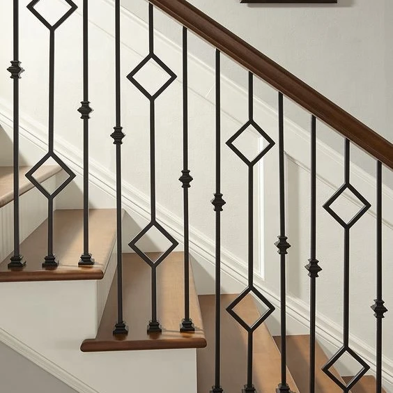 Balustrades Wrought Iron Baluster Railing Posts Banister Staircase Rail Post Stair Newel Post  Veranda Metal Stair Baluster