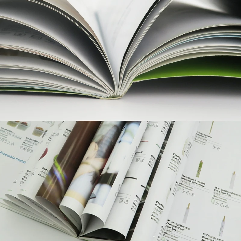 Custom Printing Coated Paper Catalogue Magazines Brochures Folding Flyer Pamphlet Booklet Instruction Manual Leaflet