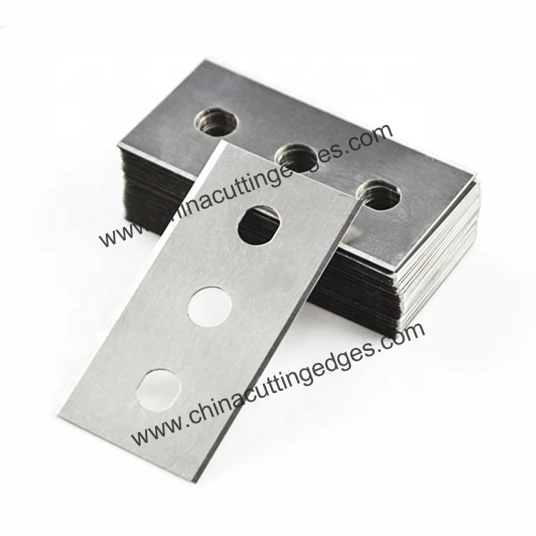 High Quality Tungsten Carbide Film Cutting Knife Industrial 3 Holes Razor Blades