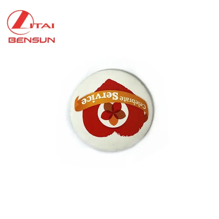 Cheap factory 37MM Custom Logo Round Tinplate Button Sublimation Pins Badges