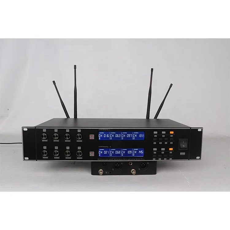 U-M8000 UHF 8 Channel Wireless Microphone Professional Studio Conference Microphone System