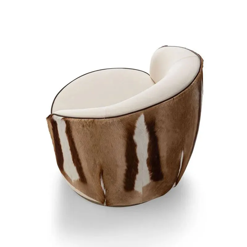 Luxury Italy High End Villa Armchair Modern Design Swivel Sofa Chairs Living Room Accent Leisure Chair