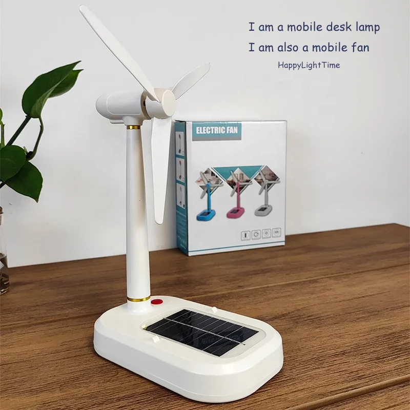 Portable reading lamp with USB and solar charging, portable dual-purpose fan, multifunctional desk lamp
