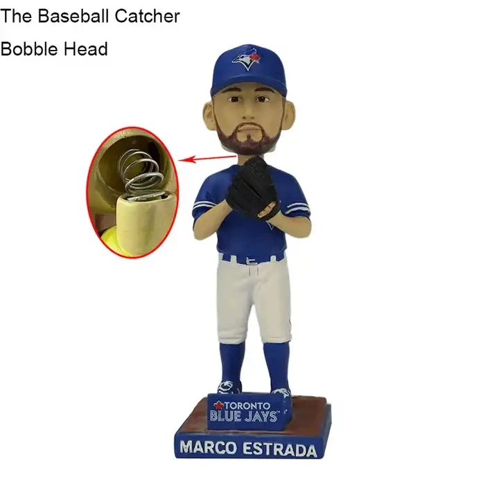 Trending Products 2022 Resin Crafts The Baseball Catcher Bobble Head Home Desk Furnishing Articles Baseball Team Souvenir