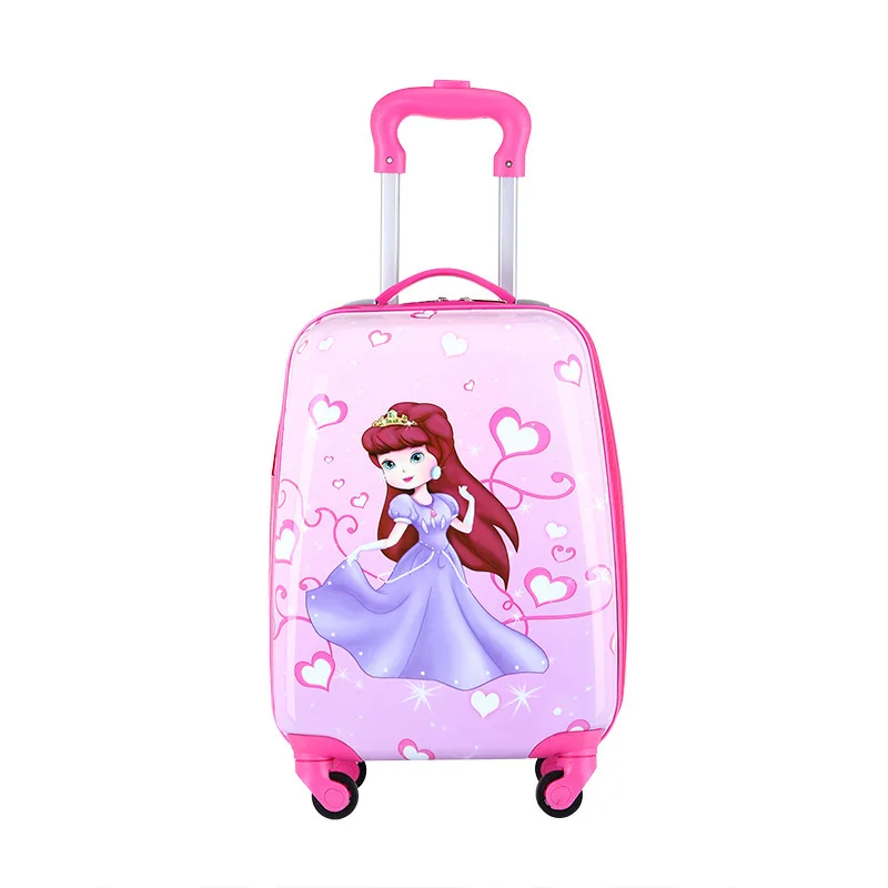 New Customizable Pattern Design Cute Cartoon Bear Trolley School Bag Lightweight Kid Travel Bag School Bag