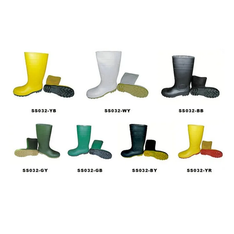 KINGUARD Many color mens plain black wellies boots rubber pvc gum boots  water boots