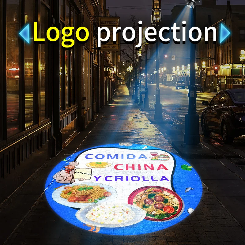 Advertisement Lamp Display Street Decoration Logo Projector Aluminum Alloy LED Advertising Light Projector
