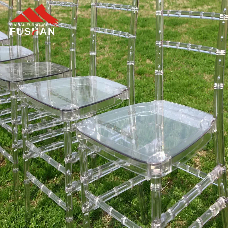 Wholesale elegant resin napoleon chair plastic acrylic ghost crystal clear wedding chair event rental stacking ghost chair