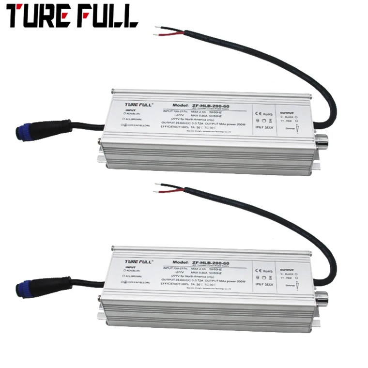 Hot sale street light dc 200W 36V Adjustable Flood no flicker light waterproof p67 constant current dimmable led power driver