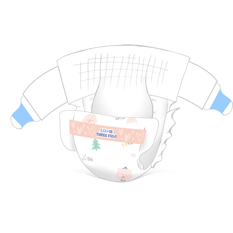 Big elastic ear pampering style tape diapers ultra thin baby diapers