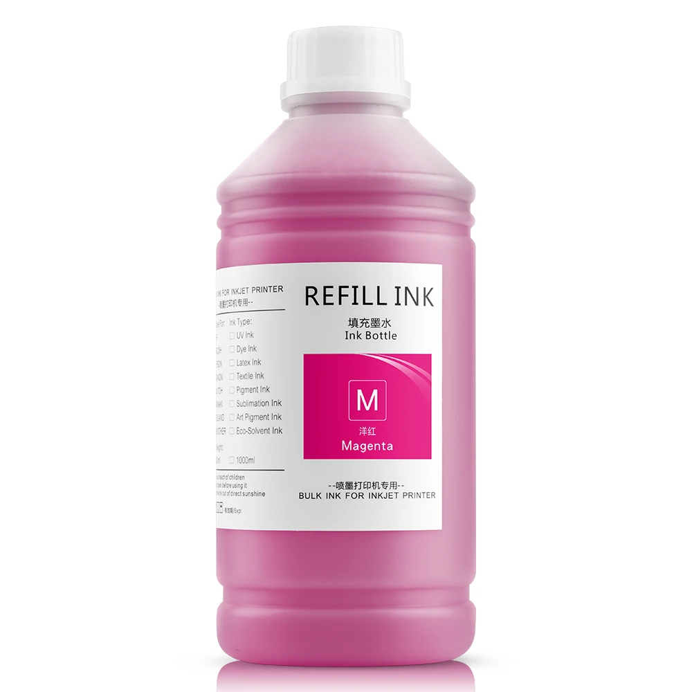 Ocbestjet 1000ML 6 Colors Universal Pigment Ink For HP 72 Designjet T1110 T1120 T1200 T1300 T2300 T610 T770 T790 T795 Printer