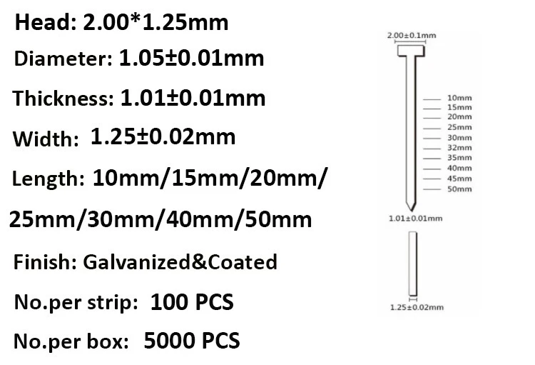 Factory Direct Pricing Wide Size Range Air Gun Brad Nails Various Sizes Available at Factory Prices F Brad Nails