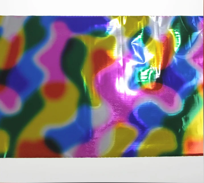 3011 # разноцветный термоштамповочный фольгированный текстиль, кожа, полиуретан и ткань