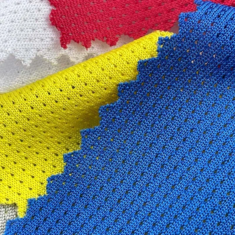 Quick drying breathable fabric for sport 100 polyester jersey bird eye mesh sportswear/ ball suit fabric 130gsm