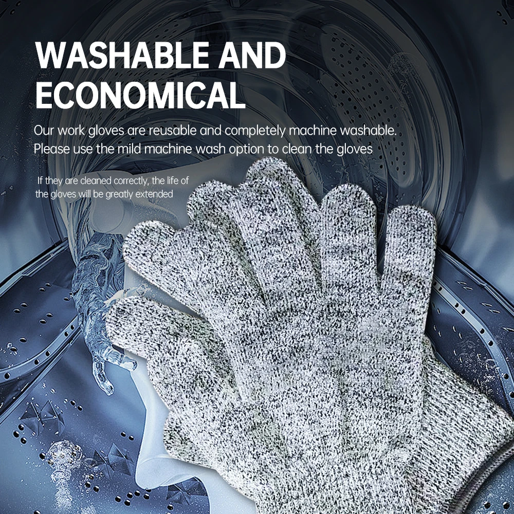 Factory Price Industrial Hppe Cut Resistant Gloves Safety Proof Level 5 Breathable Comfortable Hand Protective Gloves