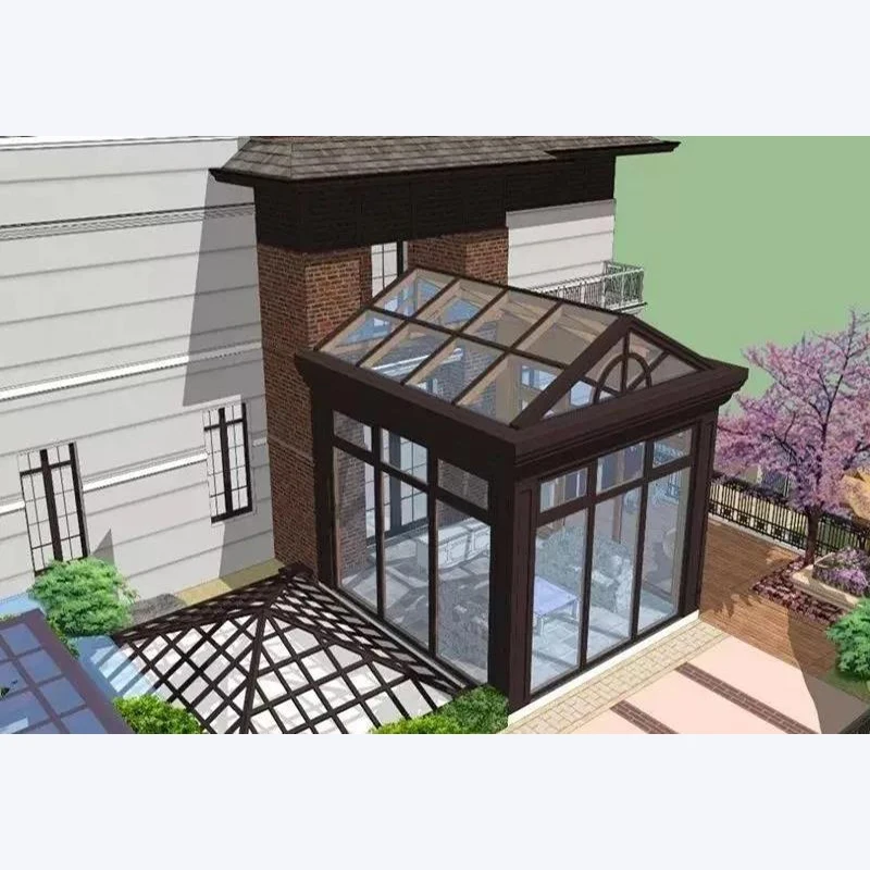 Alwew aluminium glass sunroom for solarium free standing sunroom