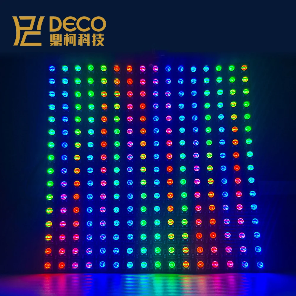 Светодиодная гибкая матричная лента WS2812B RGB DC5V P6 P10 P16 8x8 16x16 8x32 пикселей адресуемый экран