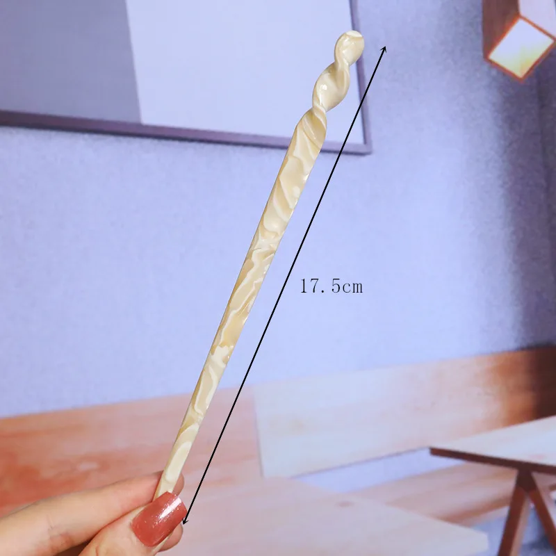 RARA 17.5CM Customized Ins Hair Accessories Tortoise Barrette Clips Classic Screw Shaped Acetate