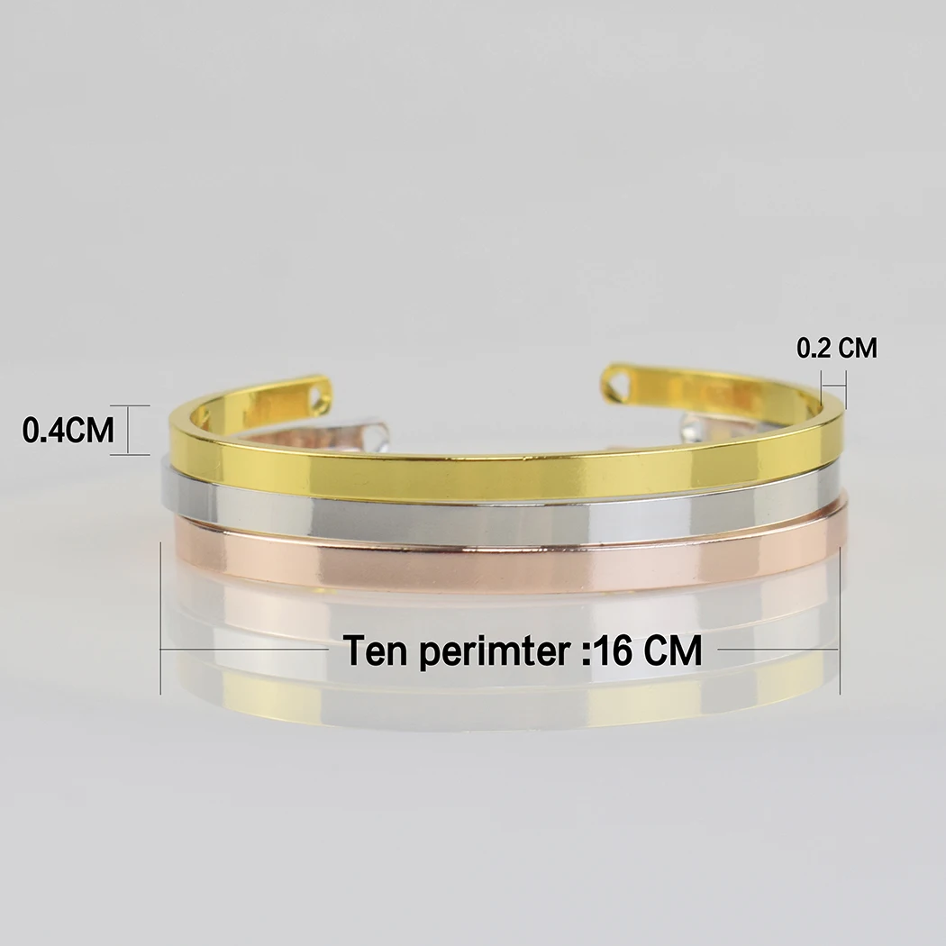 Simple Design Cuff Bracelet Women Open Cuff Bracelet DIY Engraving Bracelet