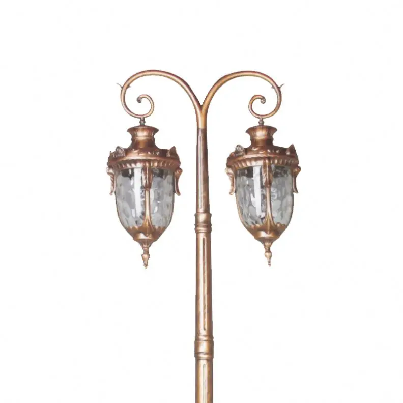 Bridgelux Chip Led Antique Cast Aluminum Lamp Post Outdoor All In One Solar Street Light With Pole