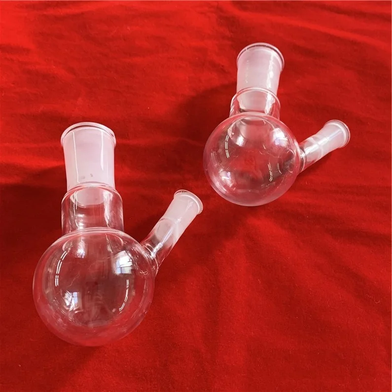 round bottom  frosted mouth clear borosilicate glass measuring flask