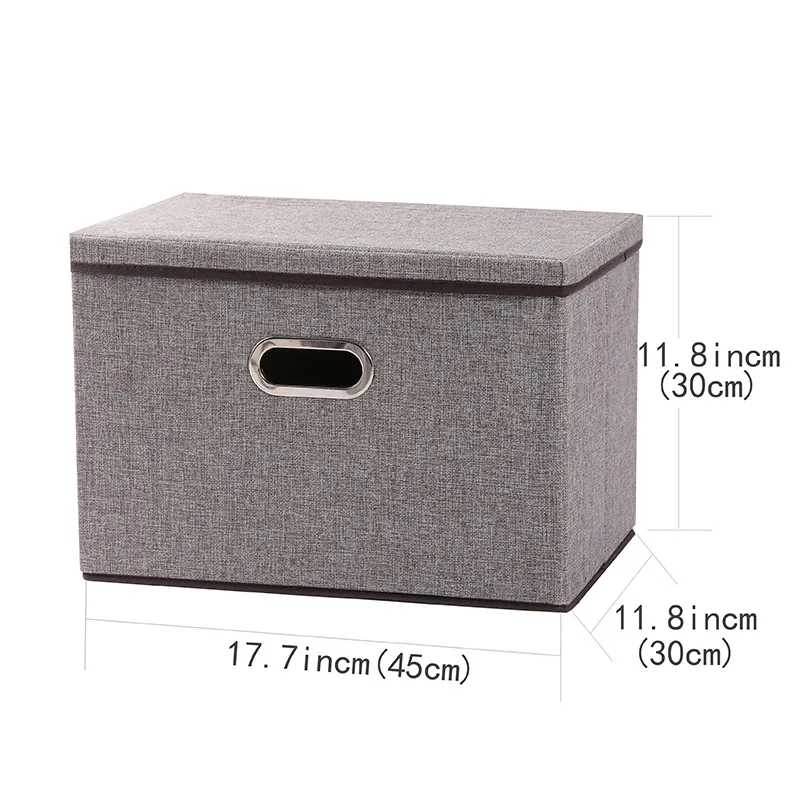 3 Pack Storage Bins Cubes Foldable Heavy Duty Fabric Storage Box Basket Containers With Lid