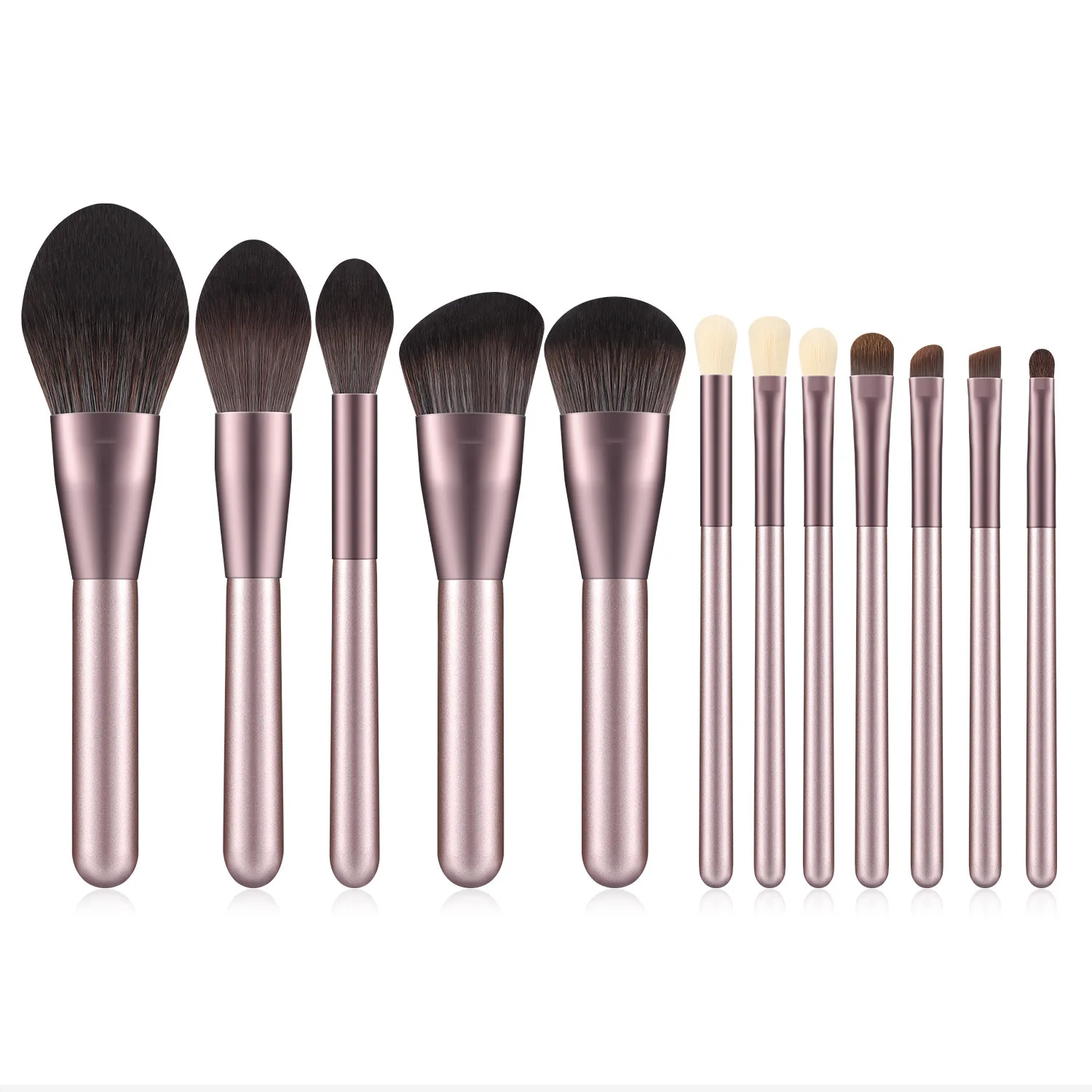 FEIYAN Low Moq Factory Whosale Private Label 12pcs Champagne Make Up Brush Set With Case