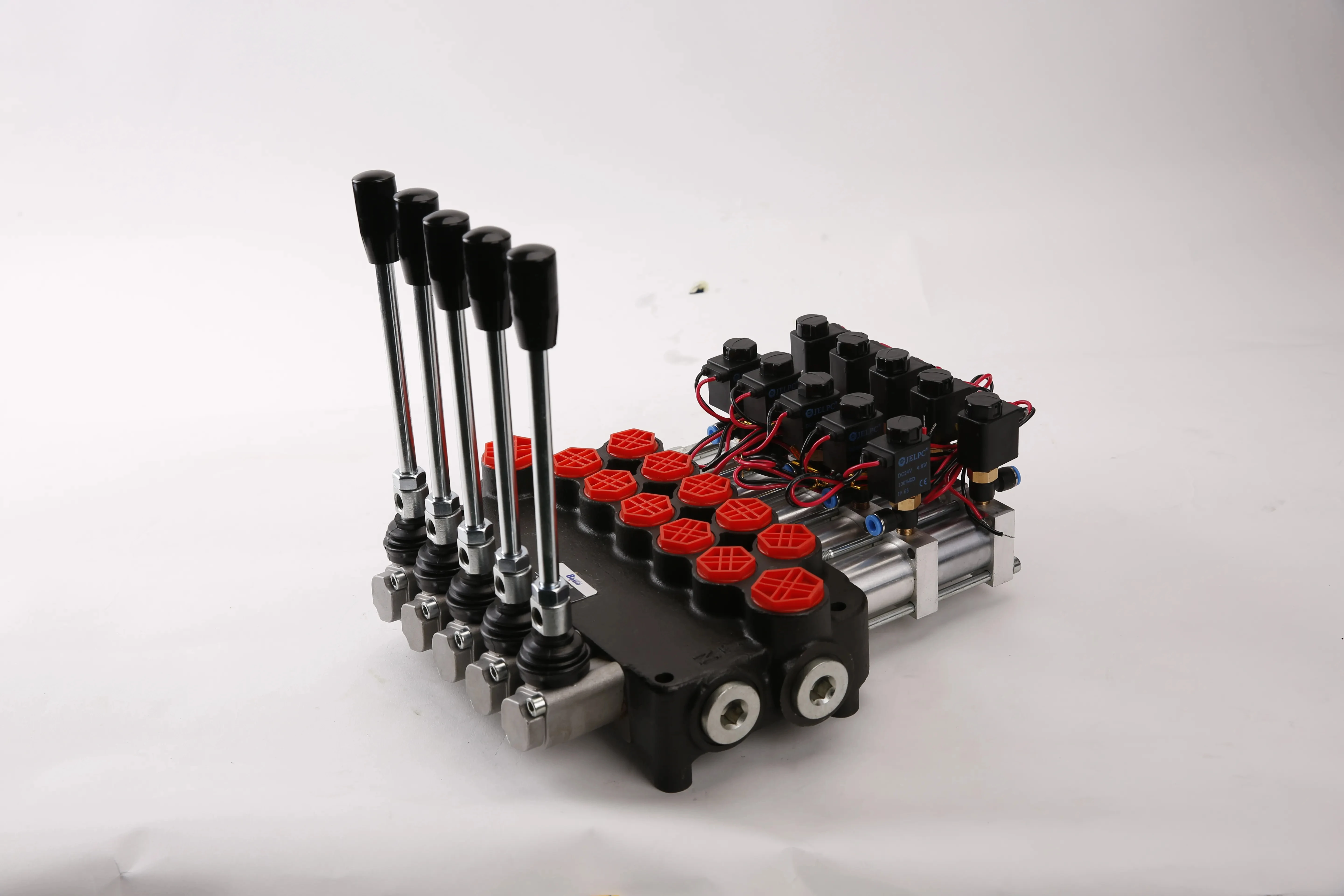 MIGHTY hydraulic electric and air contral valve 80LPM 5 spools P80-5 for lever 250bar Monoblock Hydraulic Distributor