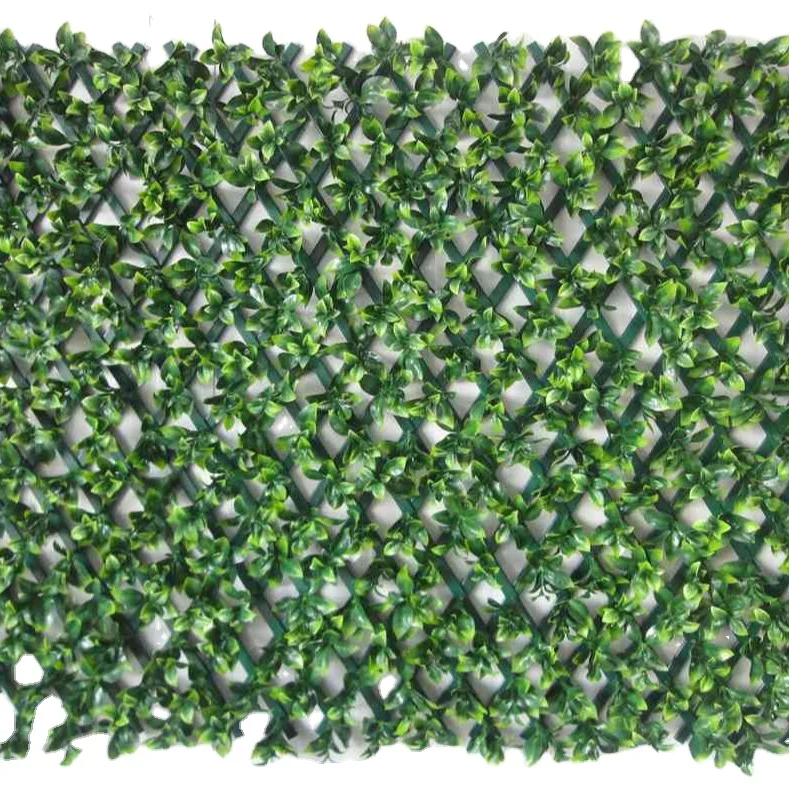 Outdoor Leaf Expand Fence Waterproof Expandable Artificial PVC Trellis Fence