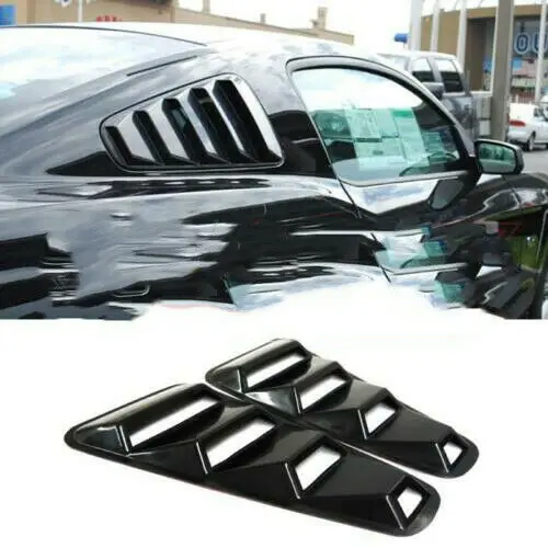 Side Vent Window Quarter Scoop,  Louver Covers Vent For 05-14 Ford Mustang