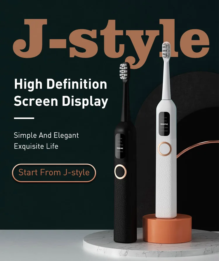Free Sample Smart Portable Sonic Electrical Toothbrush With Screen Function