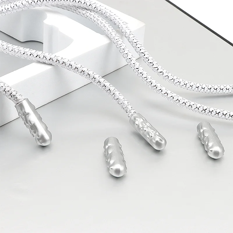 Best Seller Custom Logo  Round Polyester Draw Cords with metal aglets