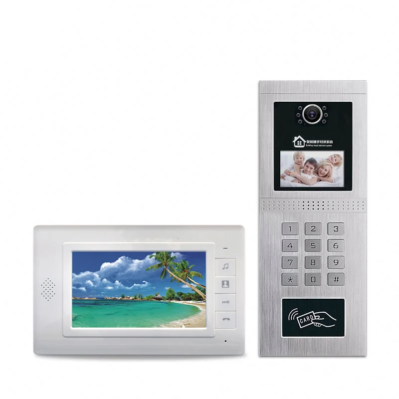 Aitdda Tft Lcd Monitor SIP Smart Phone Multi Building Video Intercom System High Quality 7 Inch 220V Aluminum Alloy