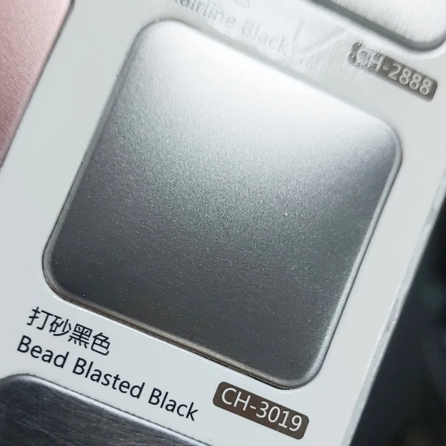 Bead Blasted Black Stainless Steel Sheets  for High Class Restaurants Star Hotel Inox Panel