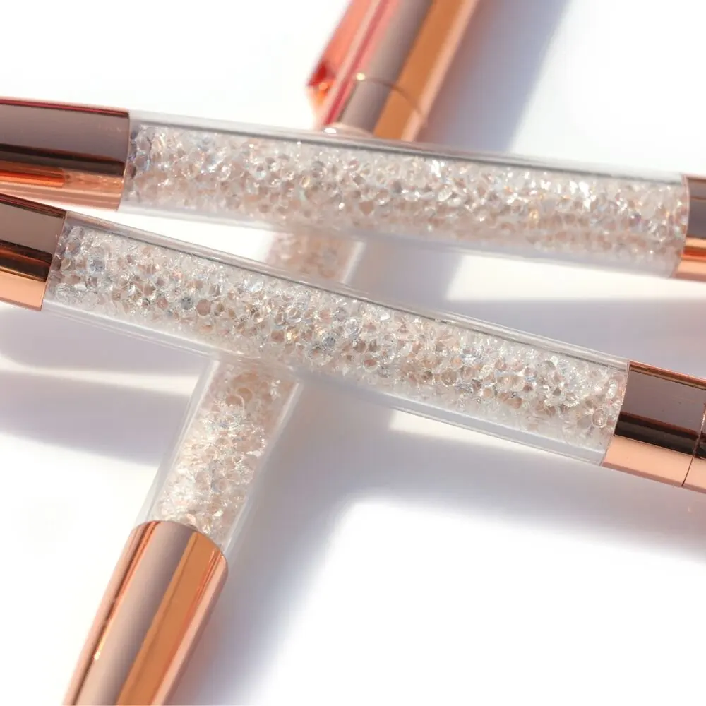 Ladies fancy items rose gold boligrafo custom brand crystal gel pen