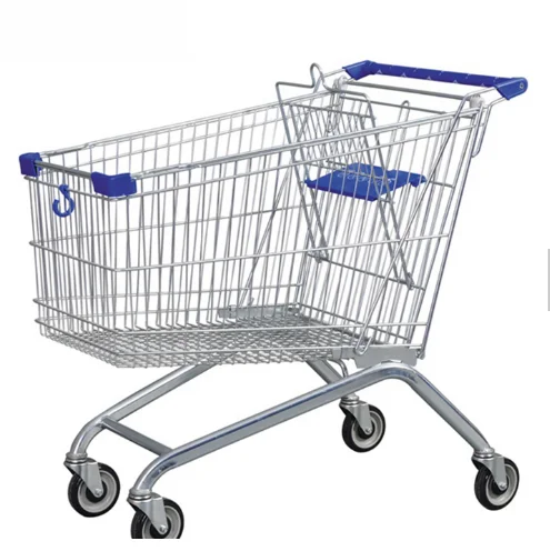 
Hot Sale Hand Standard 4 Wheel Shopping Supermarket Cart Trolley Dimensions 