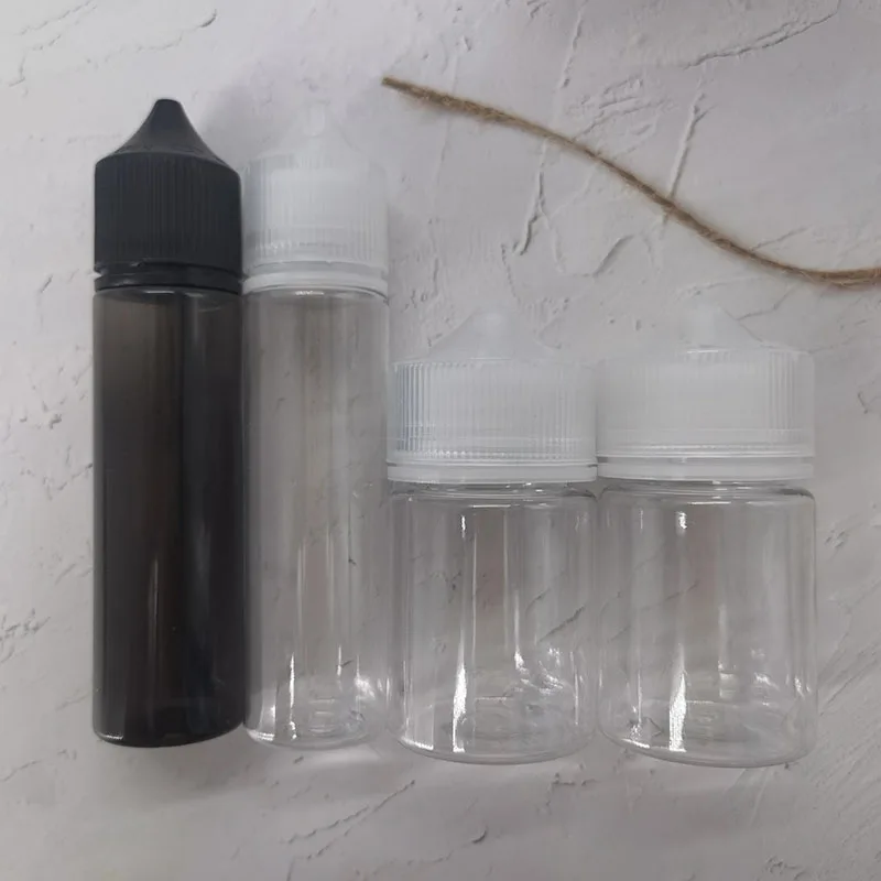 30ML 60ML PET empty Childproof cap anti-theft drip tip plastic bottle oil injection bottle manufacturer